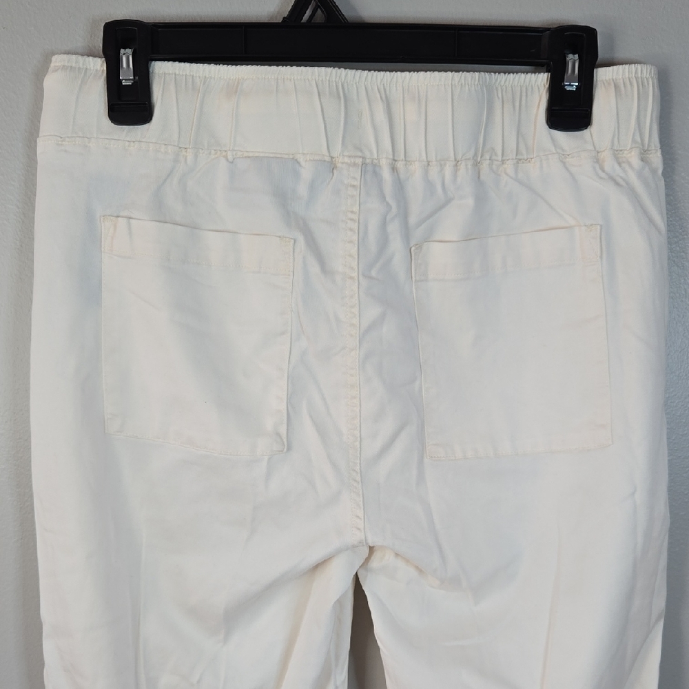 Buffalo David Bitton Women Small Cream Elastic Waist Patch Pocket Pull-On Jogger - Picture 6 of 16